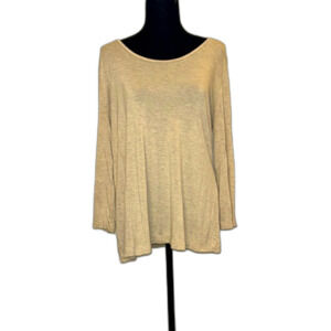 !Beige Long Sleeve Beige T shirt Size Large